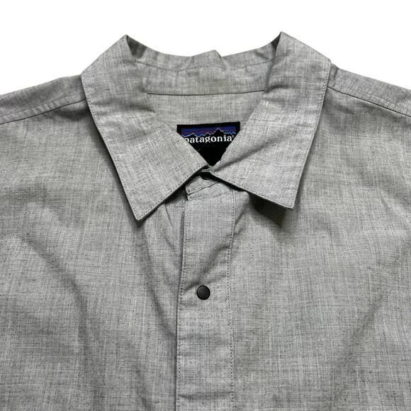 Patagonia Gray Long Sleeve Button Up Shirt Men’s Medium Made in Hong Kong Casual - Picture 2 of 14